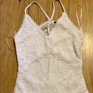 Ambiance white lace bodysuit